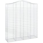 vidaXL Panier de gabions arqué 200x50x220/240 cm Fer galvanisé