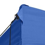 vidaXL Tente de réception pliable avec 3 parois 3x4 m Acier Bleu