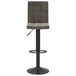 vidaXL Tabourets de bar lot de 2 gris foncé velours