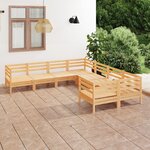 vidaXL Salon de jardin 8 Pièces Bois de pin massif
