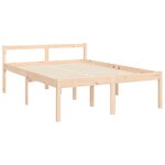 vidaXL Lit pour personne âgée et tête de lit petit double bois massif