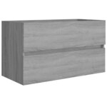 vidaXL Armoire de lavabo Sonoma gris 80x38 5x45 cm Bois d'ingénierie