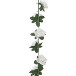 vidaXL Guirlandes de fleurs de Noël 6 Pièces blanc 240 cm
