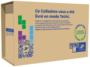 Colissimo Prêt-à-Envoyer France - Boîte double usage de taille M - 3 kg - La Poste x Tetris™