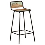 vidaXL Chaises de bar lot de 2 bois de récupération solide