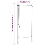 vidaXL Store roulant d'extérieur jaune et blanc 120x270 cm tissu acier