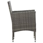 vidaXL Chaises à manger de jardin lot de 2 Résine tressée Gris