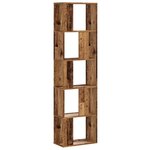 vidaXL Bibliothèque 5 niveaux vieux bois bois d'ingénierie