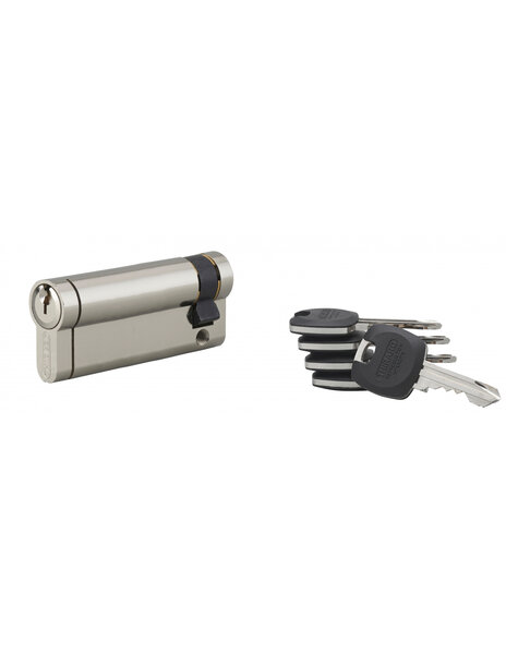 THIRARD - Demi-cylindre de serrure HG5+  60x10mm  nickel  anti-arrachement  anti-perçage  anti-casse  5 clés
