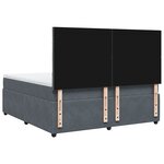 vidaXL Sommier à lattes de lit et matelas Gris foncé 180x200cm Velours