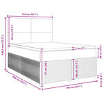 vidaXL Sommier à lattes de lit avec matelas Bleu 140x200 cm Tissu