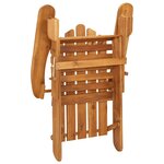 vidaXL Chaise de jardin Adirondack et repose-pied Bois d'acacia massif