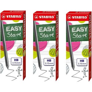 Porte-mines Ergonomique EASYergo 1 4 mm 1.4 Gaucher bleu / orange+ 3 mines HB x 3 STABILO