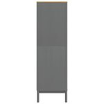 vidaXL Garde-robe FLORO gris 77x53x171 cm bois massif de pin