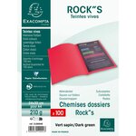 Paquet De 100 Chemises Rock''s 210 - 24x32cm - Vert Sapin - Exacompta