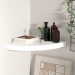 vidaXL Étagère d'angle flottante blanc 35x35x3 8 cm MDF