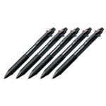 Stylo Bille Rétractable 4 couleurs VICUNA C4 Clip Noir x 5 PENTEL