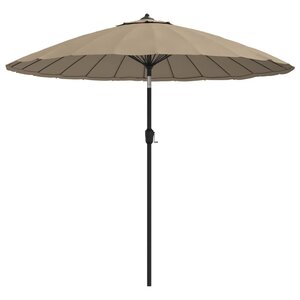 vidaXL Parasol d'extérieur avec mât en aluminium 270 cm Taupe