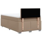 vidaXL Sommier à lattes de lit avec matelas Cappuccino 140x190 cm