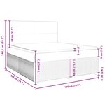 vidaXL Sommier à lattes de lit avec matelas Crème 180x200 cm Tissu