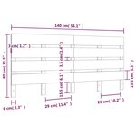 vidaXL Tête de lit 140x3x80 cm Bois massif de pin