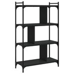 vidaXL Bibliothèque à 4 niveaux noir 76x32x123 cm bois d'ingénierie