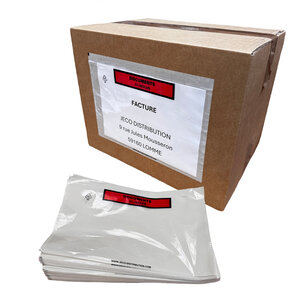 Lot de 250 Pochettes porte document A5 auto adhésive documents ci-inclus