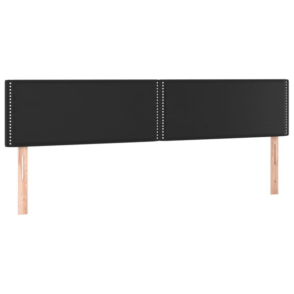 vidaXL Têtes de lit 2 Pièces Noir 90x5x78/88 cm Similicuir