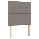vidaXL Lit à ressorts avec matelas et LED Taupe 90x190 cm Tissu