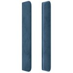 vidaXL Tête de lit avec oreilles Bleu foncé 183x16x118/128 cm Velours