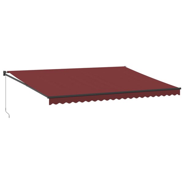 vidaXL Auvent manuel rétractable bordeaux 500x300 cm
