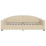 vidaXL Lit de jour avec matelas crème 100x200 cm tissu