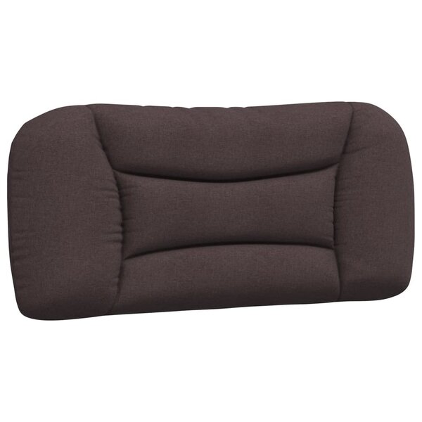 vidaXL Coussin de tête de lit marron foncé 90 cm tissu