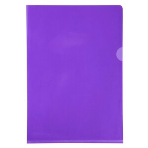 Sachet De 10 Pochettes Coin Pvc Lisse Haute Résistance 13/100e - A4 - Violet - X 10 - Exacompta