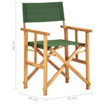 vidaXL Chaise de metteur en scène bois massif d'acacia vert