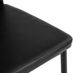 Lot de 6 chaises siège de salon cuisine salle à manger design élégant avec brillant noir 08_0000170