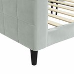 vidaXL Lit de repos gris clair 90x200 cm velours