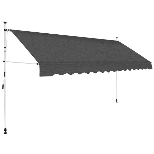 vidaXL Auvent manuel rétractable 400 cm Anthracite