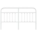 vidaXL Tête de lit métal blanc 160 cm