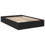 vidaXL Cadre de lit noir 135x190 cm bois d'ingénierie