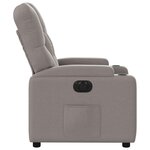 vidaXL Fauteuil inclinable électrique Taupe Tissu