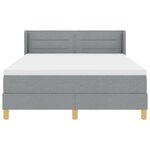 Lit tapissier vidaXL avec matelas Gris clair 140x200 cm