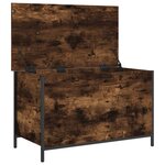 vidaXL Banc de rangement chêne fumé 80x42 5x50 cm bois d'ingénierie