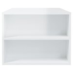 vidaXL Table basse blanc brillant 102x55x42 cm bois d'ingénierie
