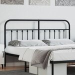 vidaXL Tête de lit métal noir 160 cm