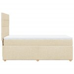 vidaXL Sommier à lattes de lit avec matelas Crème 80x200 cm Tissu