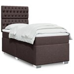 vidaXL Sommier à lattes de lit avec matelas Marron foncé 90x200 cm