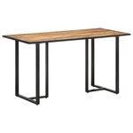 vidaXL Table de salle à manger 140 cm Bois de manguier brut