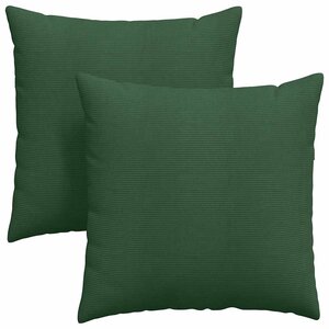 vidaXL Coussins de canapé 2 Pièces Vert foncé 60 x 60 cm