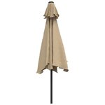 vidaXL Parasol d'extérieur avec poteau en métal 300 cm Taupe